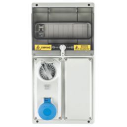 Lewden  16A 30mA 1-Way Non-Metered Switched Caravan Hook Up Point 1x16A With RCBO