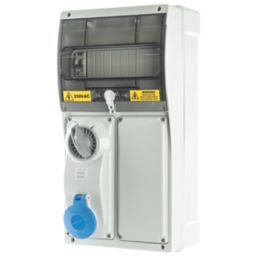 Lewden  16A 30mA 1-Way Non-Metered Switched Caravan Hook Up Point 1x16A With RCBO