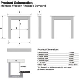 Focal Point Montana Fire Surround White 1212mm x 1041mm