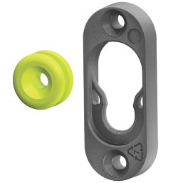 Button-Fix Type 1 Fully Rebated Panel Fixings Set Charcoal Black & Lime Green 30 Pieces