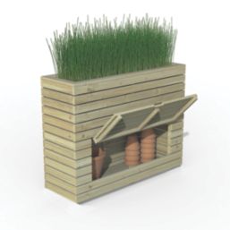 Forest Linear Rectangular Garden Planter Natural Timber 1200mm x 400mm x 911mm