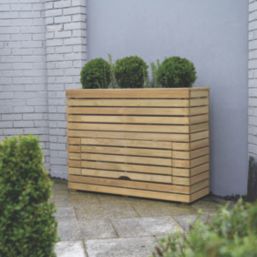 Forest Linear Rectangular Garden Planter Natural Timber 1200mm x 400mm x 911mm
