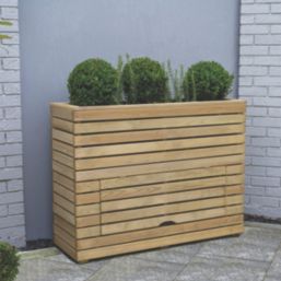 Forest Linear Rectangular Garden Planter Natural Timber 1200mm x 400mm x 911mm