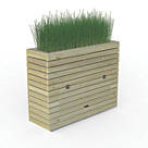 Forest Linear Rectangular Garden Planter Natural Timber 1200mm x 400mm x 911mm