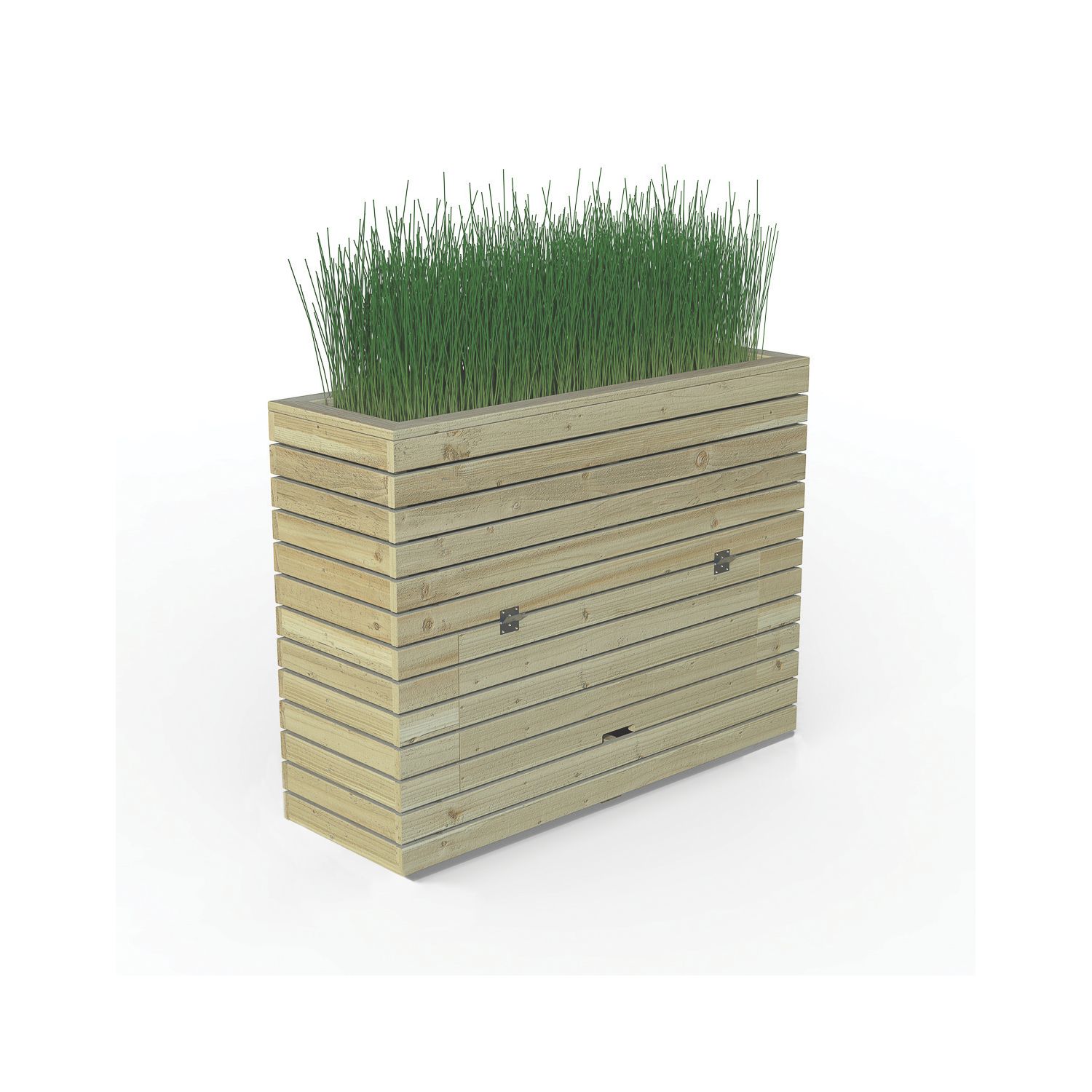 Forest Linear Rectangular Garden Planter Natural Timber 1200mm x 400mm x 911mm (621JN)