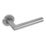 Eclipse Precision Mitred Fire Rated Lever on Rose Door Handle Pair Satin Stainless Steel