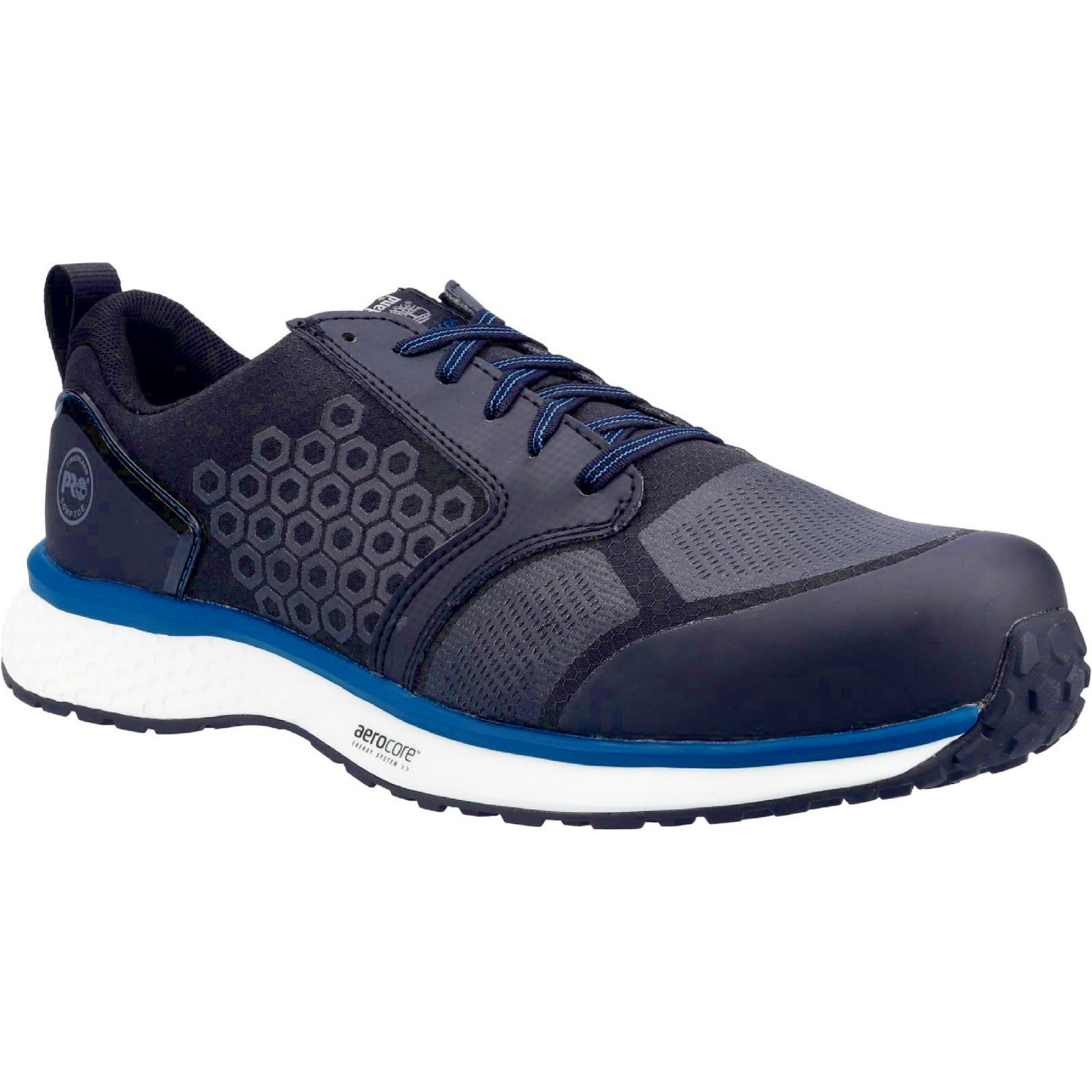 Timberland Pro Reaxion Size 12 Black/Blue Safety Trainers (621PR)