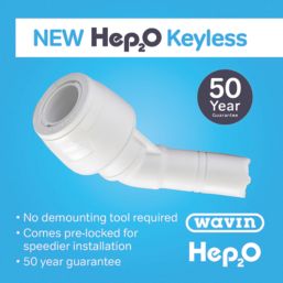 Hep2O  Plastic Push-Fit Equal 45° Keyless Stem Elbow 15mm