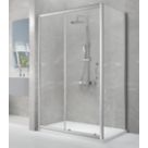 Triton Neo Eight Framed Rectangular Sliding Door Shower Enclosure  Chrome  1400mm x 900mm x 1900mm