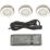 VEW Galaxy Round LED Cabinet Lights Steel 2.6W 182lm 3 Pack