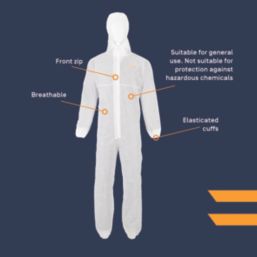 Site Codwell Coverall White Large 52" Chest 32.9" L