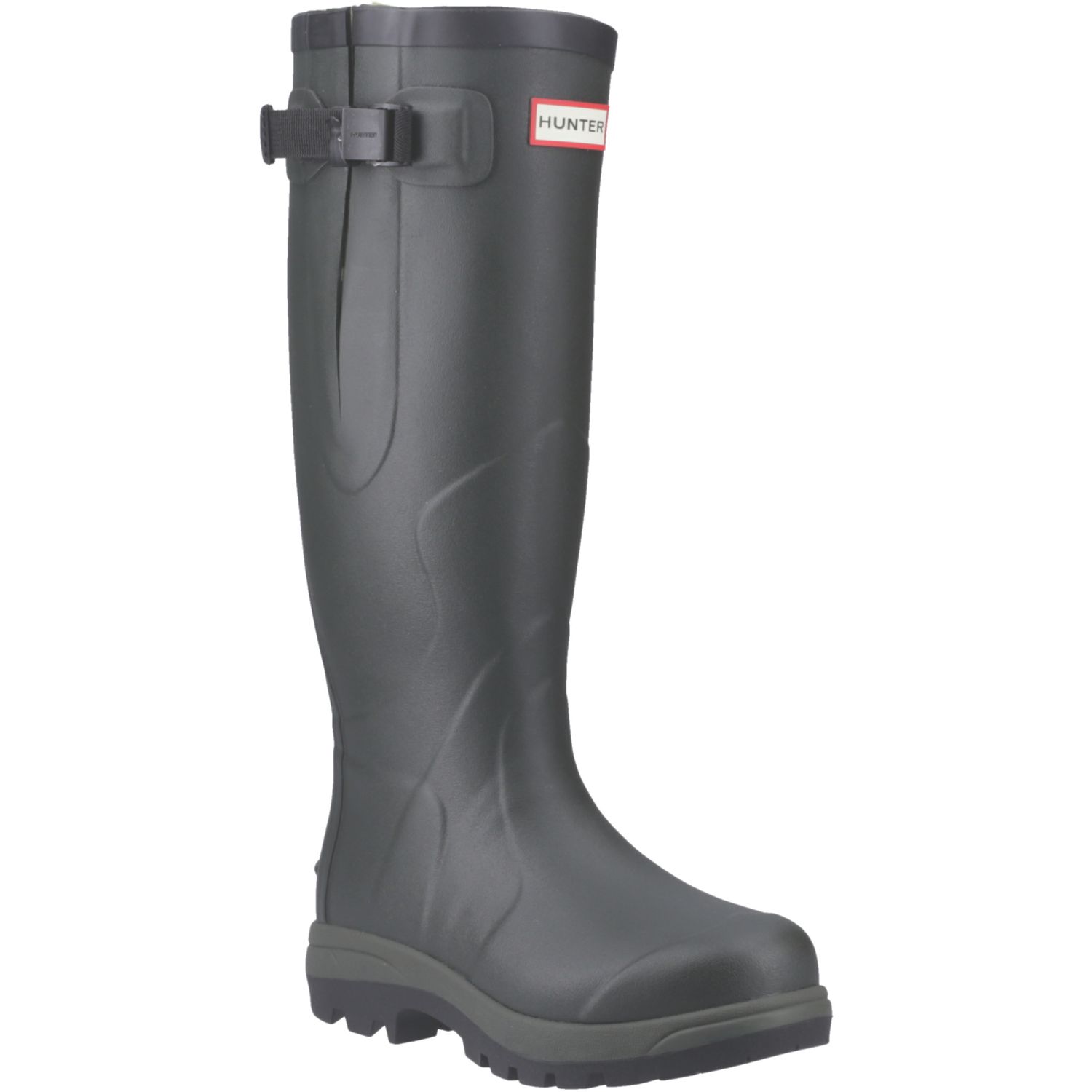 Hunter Balmoral Adjustable Classic Size 12 Dark Olive Non Safety Wellies (621XW)