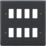 Knightsbridge Part M 8-Module Grid Faceplate Anthracite
