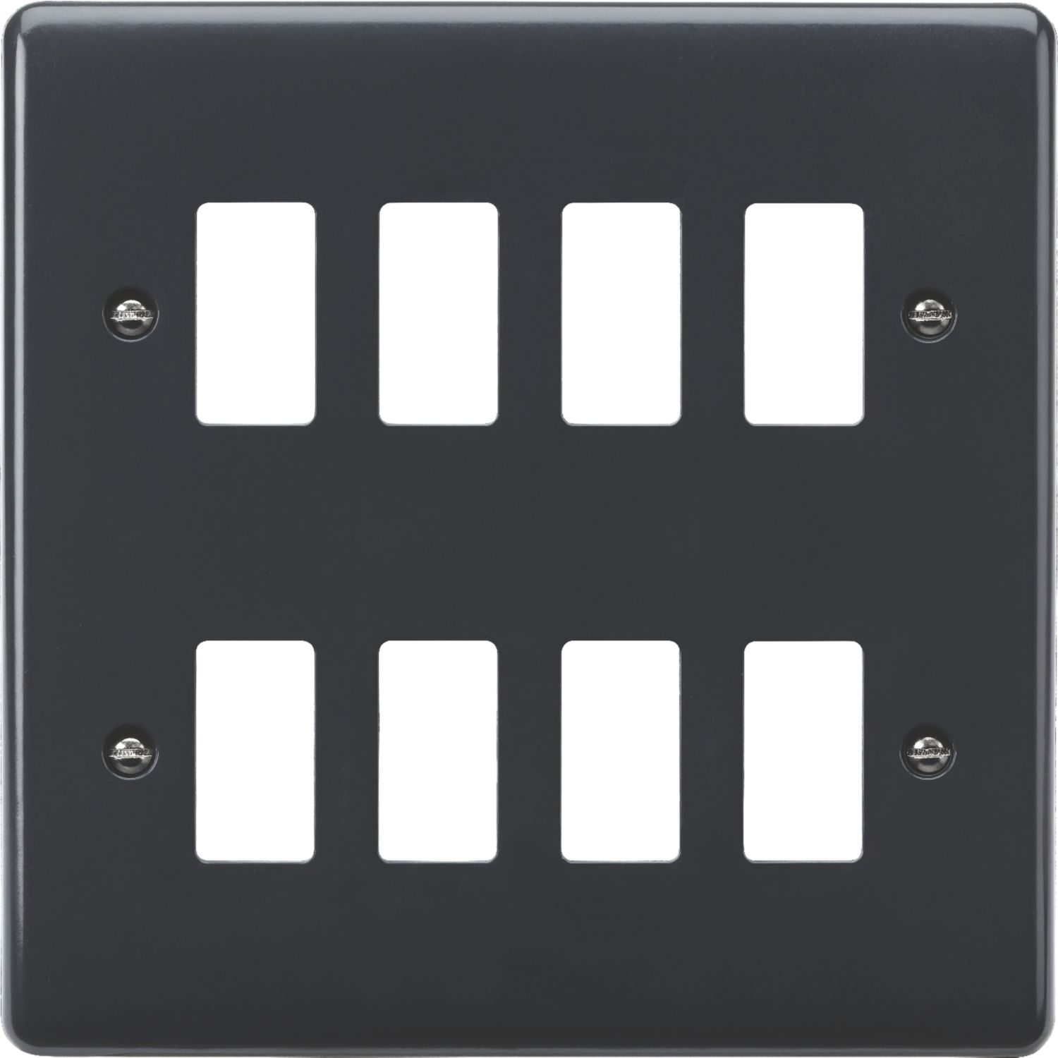 Knightsbridge Part M 8-Module Grid Faceplate Anthracite (621YA)