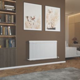 Azur 600mm x 1010mm 3297BTU White Horizontal 2 Column Radiator