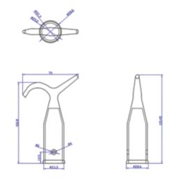 Smith & Locke Pole Hook Polished Chrome 22.5mm x 115mm