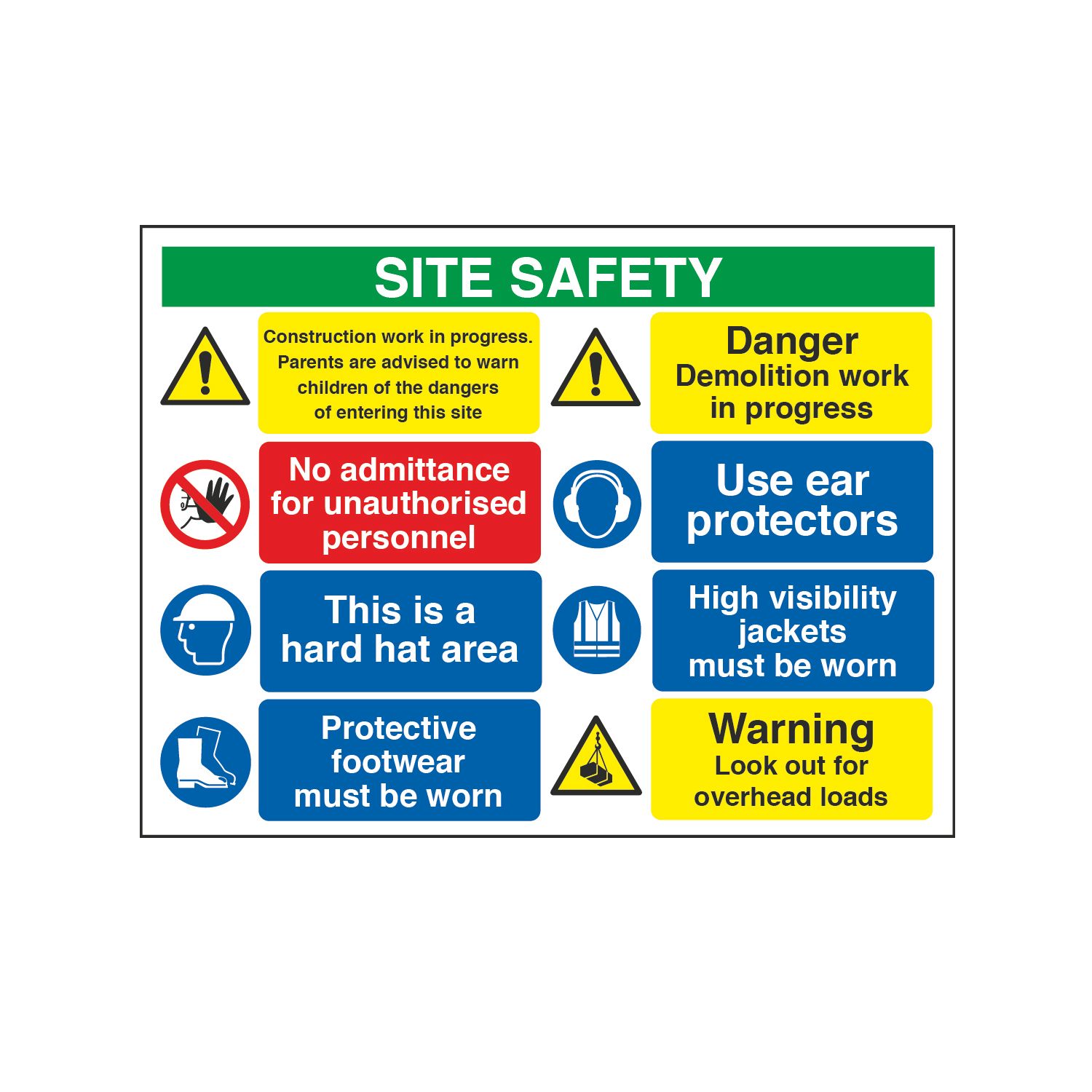 Essentials "Construction Work in Progress" Sign 600mm x 800mm (6221T)
