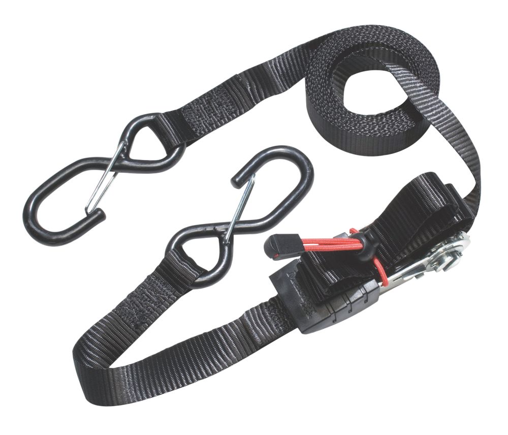 Master Lock Ratchet Straps with S-Hooks 4.25m x 25mm | Ratchet Straps ...