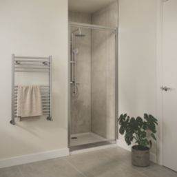 Essentials Framed Rectangular In-Fold Shower Door Chrome 800mm x 1850mm