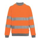 Regatta Hi-Vis Pro Contract Crew Neck Sweatshirt Orange Medium 44.9" Chest