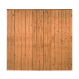 Forest Vertical Board Closeboard  Fence Panels Golden Brown 6' x 5' 6" Pack of 20