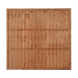 Forest Vertical Board Closeboard  Garden Fencing Panel Golden Brown 6' x 5' 6" Pack of 20