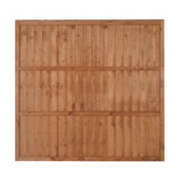 Forest Vertical Board Closeboard  Fence Panels Golden Brown 6' x 5' 6" Pack of 20