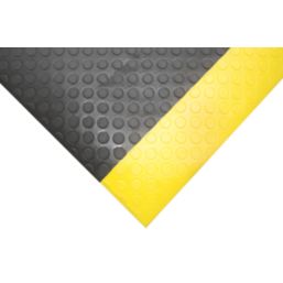 COBA Orthomat Dot Anti-Fatigue Floor Mat Black/Yellow 18.3m x 1.2m x 9mm