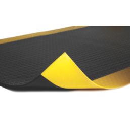 COBA Orthomat Dot Anti-Fatigue Floor Mat Black/Yellow 18.3m x 1.2m x 9mm