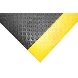 COBA Europe Orthomat Dot Anti-Fatigue Floor Mat Black / Yellow 18.3m x 1.2m x 9mm