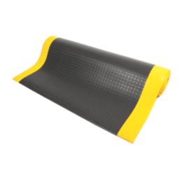 COBA Orthomat Dot Anti-Fatigue Floor Mat Black/Yellow 18.3m x 1.2m x 9mm