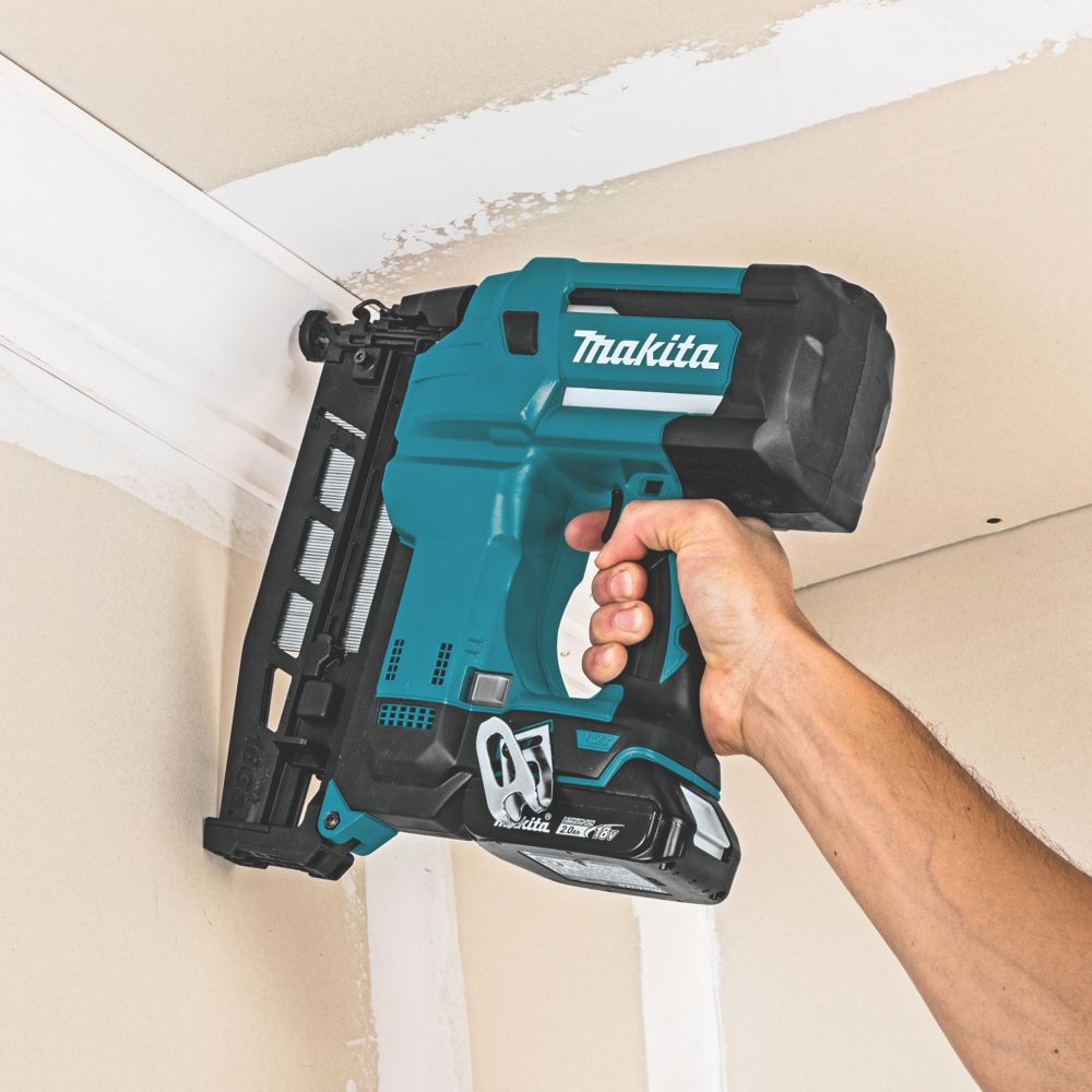 Makita dbn600zj 18v lxt 16g finishing nailer bare 2024 unit