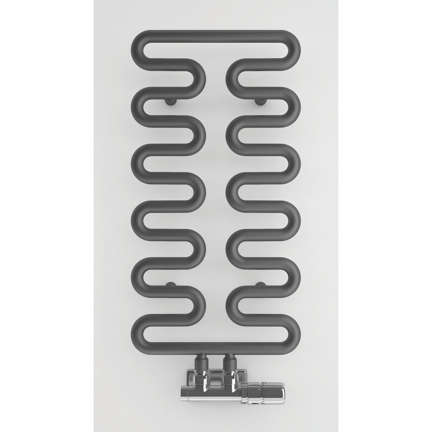 Terma 621mm x 300mm 563BTU Dark Grey Flat Designer Towel Radiator (622HR)