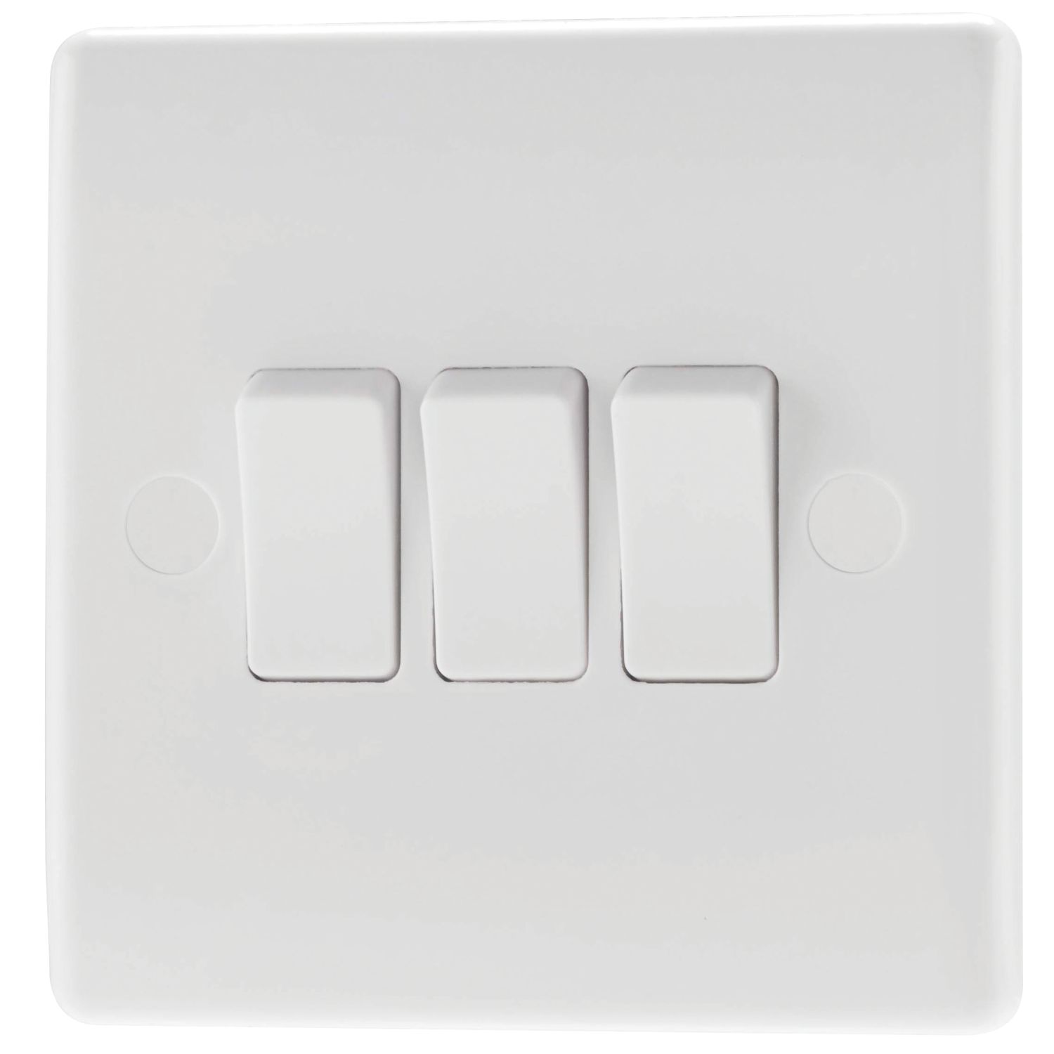 British General 800 Series 10AX 3-Gang 2-Way Light Switch White (622HV)