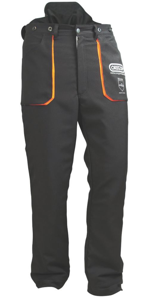 Oregon Yukon Type A Chainsaw Trousers Black / Orange 4445" W 33" L