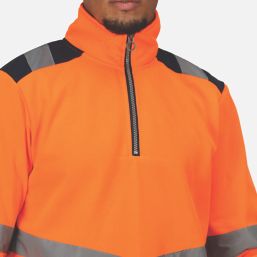 Regatta Pro Hi-Vis 1/4 Zip Fleece Orange/Navy Medium 44" Chest