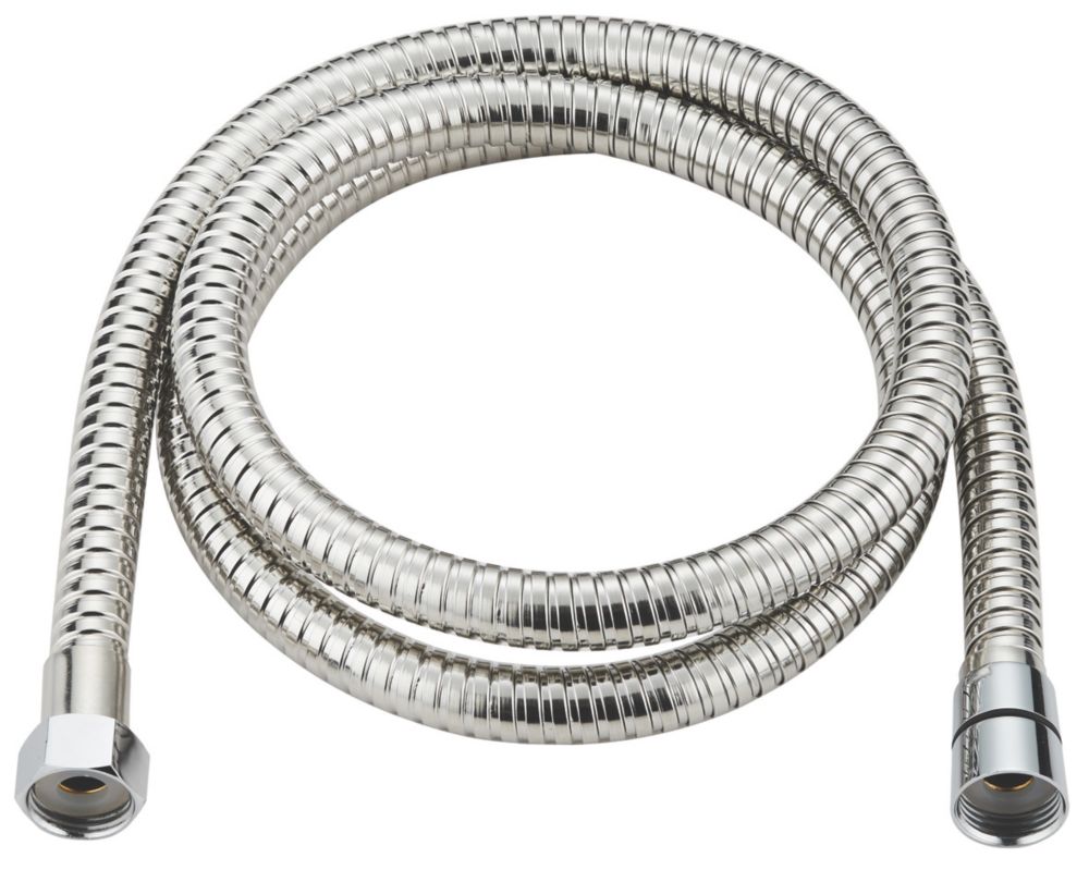 Swirl Bathroom Mixer Tap Hose Polished Stainless Steel 10mm x 1.5m