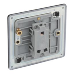 LAP  20A 16AX 1-Gang 2-Way Switch  Matt Black with Colour-Matched Inserts