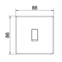 LAP  20A 16AX 1-Gang 2-Way Switch  Matt Black with Colour-Matched Inserts