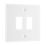 British General Nexus Grid 2-Module Grid Faceplate White