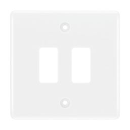 British General Nexus Grid 2-Module Grid Faceplate White