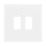 British General Nexus Grid 2-Module Grid Faceplate White