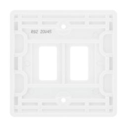 British General Nexus Grid 2-Module Grid Faceplate White