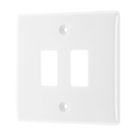 British General Nexus Grid 2-Module Grid Faceplate White