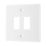 British General Nexus Grid 2-Module Grid Faceplate White