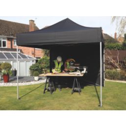 Mini Marquees Essential Full Kit 10' x 10' (Nominal) Hip Fabric Gazebo Black