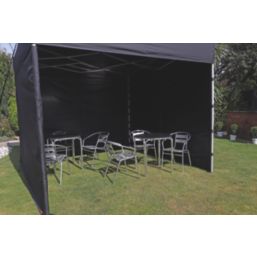 Mini Marquees Essential Full Kit 10' x 10' (Nominal) Hip Fabric Gazebo Black