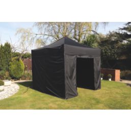 Mini Marquees  10' x 10' (Nominal) Hip Fabric Gazebo Black
