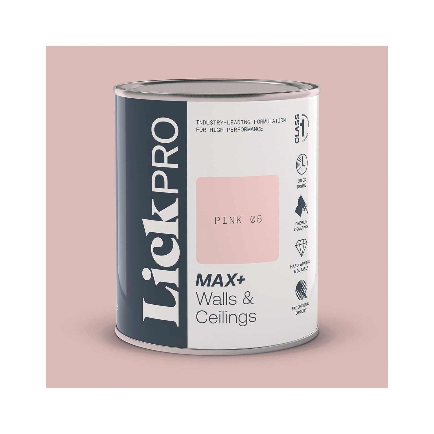 LickPro Max+ 1Ltr Pink 05 Matt Emulsion Paint (622TM)