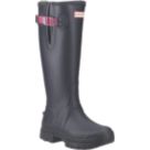 Hunter Balmoral Adjustable Neoprene Lined Size 6 Womens Navy Non Safety Wellies